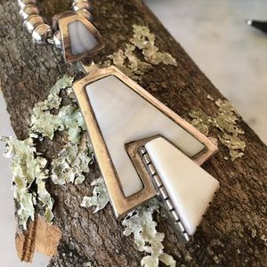 Vintage Mother Of Pearl Native American Pendant